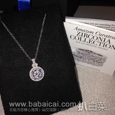 Sterling  施华洛世奇 水晶吊坠配纯银项链 原价$70，现$29.99，公码8折$23.99，直邮无税