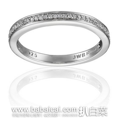 Sterling Silver 纯银镶钻结婚纪念日戒指 原价$95.41，现金盒特价$38.99，直邮无税，运费$2.03