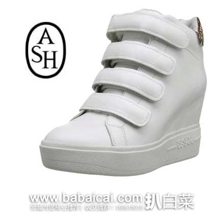 Ash 艾熙 女士 经典款 内增坡跟休闲鞋 （原价$295，现3.2折售价$$94.52）,公码7折后实付$66.16起