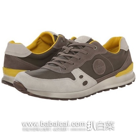 ECCO 爱步 CS 14 Retro休闲系带低帮真皮拼接款男鞋 原价$150,现$89.9,公码8折历史新低$71.92,到手约¥540,天猫官方旗舰店¥1799