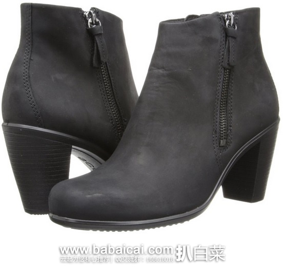 ECCO 爱步 Touch 75 女士 磨砂小牛皮短靴 原价$169.95,现$50.99,公码8折历史新低$40.79,到手¥350,国内¥1999
