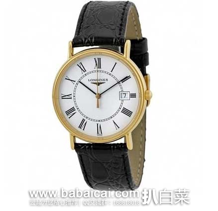 Jomashop：Longines 浪琴 La Grande Classique Presence 男士 嘉岚瑰丽系列 时装腕表 L47202112 （原价$800，现特价$639），优惠码折后实付$559