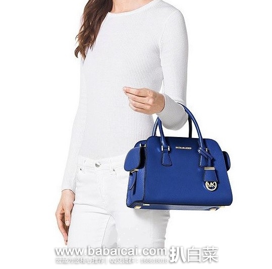 Michael Kors （MK）中号真皮楔块手提两用包 原价$358，现5折历史低价$179.99，到手￥1270，国内代购￥3000+