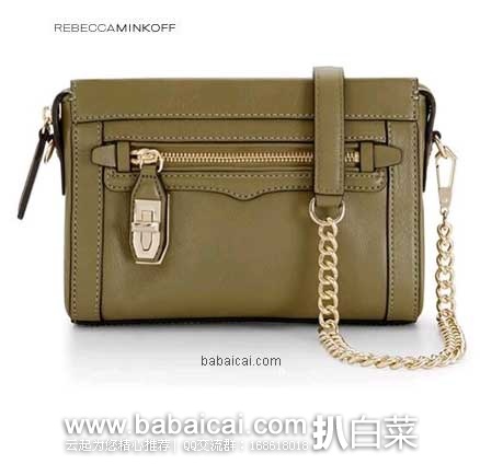 Rebecca Minkoff 瑞贝卡·明可弗 女士 MINI Crosby 真皮金属拉链 经典单肩包（原价$195，现5折售价$99.24），公码7折后实付$69.46，新低