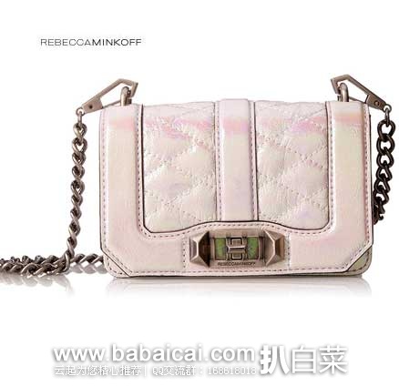 Rebecca Minkoff 瑞贝卡·明可弗 女款 LOVE系列 迷你真皮小挎包  （原价$225，现5折售价$111.7），公码8折后实付$89.36，新低