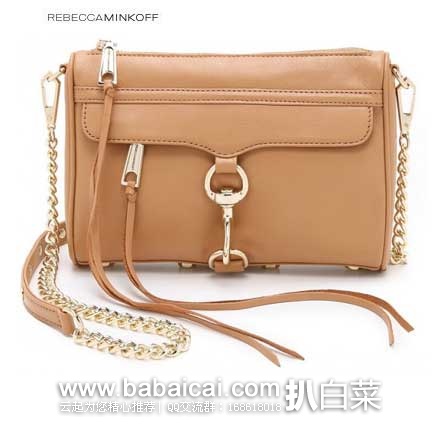 Rebecca Minkoff 瑞贝卡明可弗 女款 MINI MAC 最经典款 真皮单肩包 （原价$195，现售价$109.67），公码8折后实付$87