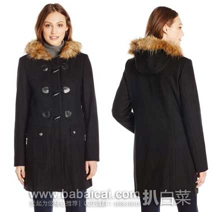 Tommy Hilfiger 汤米·希尔费格 Wool Utility Duffle Coat 女款羊毛大衣 原价$280，现3折售价$84