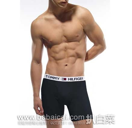 Tommy Hilfiger 汤米·希尔费格 Assorted Boxer Briefs 男士纯棉平角内裤四条装 （原价$45，现仅售$31.7），公码8折后实付$25.36