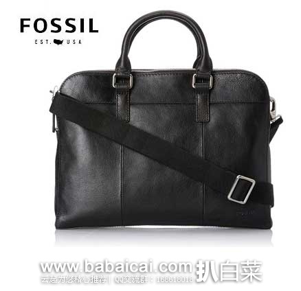 Fossil 化石 Mercer Top Zip 男士 真皮公文包 （原价$268，现售价$201），公码8折后实付$160