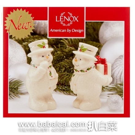 Lenox 莱诺克斯 雪人椒盐罐 原价$40，现历史低价$12，直邮无税，到手￥102