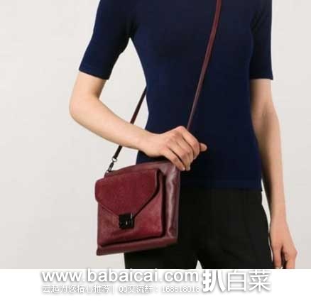 LOEFFLER RANDALL 洛菲勒·兰德尔 女士真皮海马毛单肩包  原价$395，降至2.2折新低$86.17