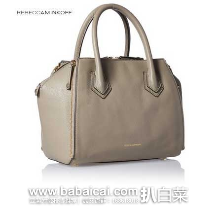 Rebecca Minkoff 瑞贝卡明可弗 女士 Mini Perry Satchel Top-Handle 荔枝纹牛皮手提包  原价$395，现4.7折售价$184.46
