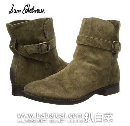 6PM：Sam Edelman 女士 真皮短靴 （原价$150，现4折售价$59.99 ），公码85折后实付$50.99