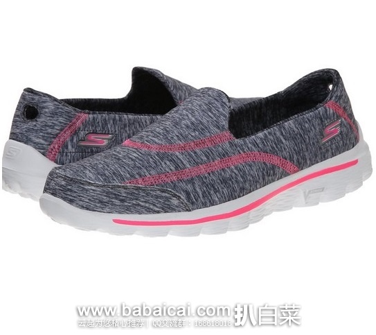 Skechers 斯凯奇Go Walk 2 帆布鞋面女子一脚蹬健步鞋 原价$60,现$35.18,公码8折$28.14,直邮无税
