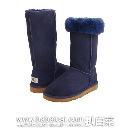 6pm：UGG 女士 长筒皮毛一体 雪地靴 原价$165，现3折新低价$49.5，到手￥435