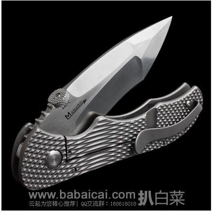 西班牙亚马逊:Boker 博克 Plus Manaro 钛合金手柄战术折叠刀 原价€144,现€102.8,直邮退税实付历史新低€84.96