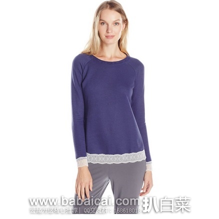 Cosabella Cortina 女士圆领蕾丝针织衫 原价$85,现$22.85,直邮无税,到手仅¥174