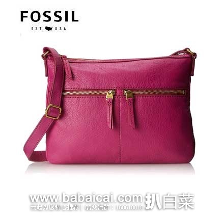 Fossil 化石 Erin 女款 真皮时尚斜挎包  原价$158 ，现4折售价$66.9，新低