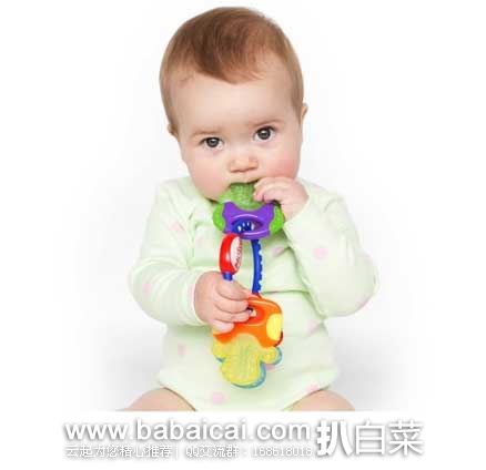 销售第一，Nuby Icybite Hard/Soft Teething Keys硅胶钥匙扣磨牙胶  原价$4.99，现仅售$3.49