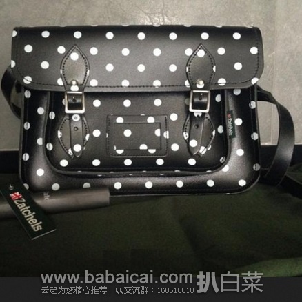 英国亚马逊:Zatchels 女士Polka 真皮波点剑桥包单肩包 原价£110,现£40.94,直邮退税实付历史新低£34.12,直邮无税,到手¥428