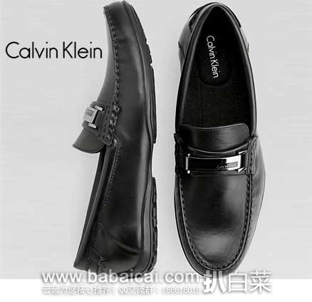 6PM：Calvin Klein 男士 Wallace 真皮一脚蹬皮鞋 原价$120，现特价$44.99