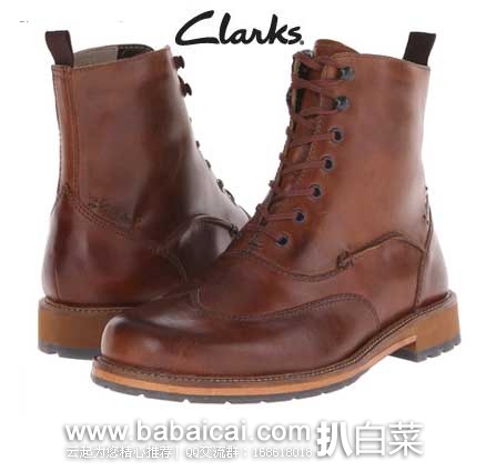 Clarks 其乐 Arton Hi 男士系带抛光缓震 牛津短靴 （原价$170，现售价$89.99），公码8折后实付$71.99
