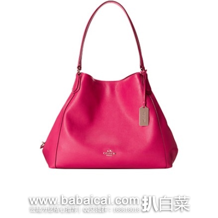6pm：COACH 蔻驰 女士柔软真皮单肩手提包 原价$375，现仅4.4折新低价$164.99，到手￥1195