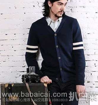 亚马逊中国： LEVI’S 李维斯 男式 22297-0000 纯棉V型毛衣开衫  原价￥899元，现￥599元包邮