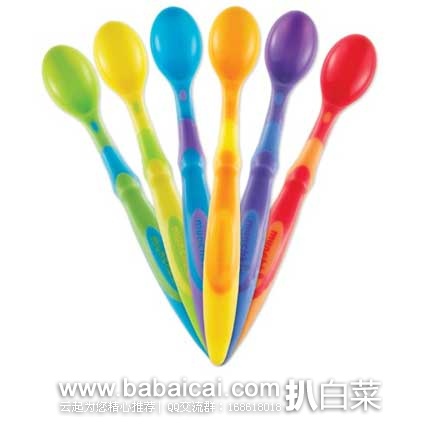 Munchkin 麦肯奇 Soft-Tip 婴幼儿软勺 6支 原价$5.29，现特价$2.67