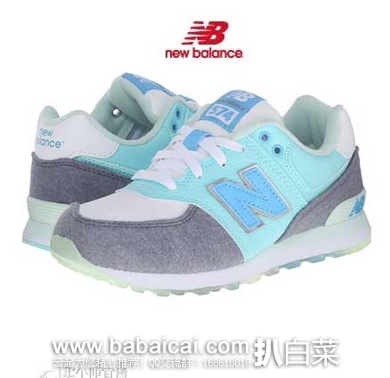 6PM：NEW BALANCE 新百伦 KL574小童款 复古跑鞋 原价$59.95，现售价$29.99