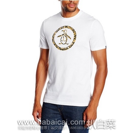 英国亚马逊:Original Penguin 企鹅牌 男士纯棉休闲T恤 原价£30,现£9,直邮退税实付£7.5,直邮无税,到手¥117