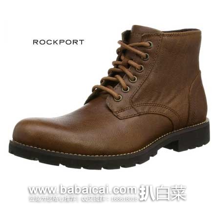 英国亚马逊：Rockport 乐步 男士 真皮高帮休闲靴 （原价£120，现售价£36），直邮退税后新低£30