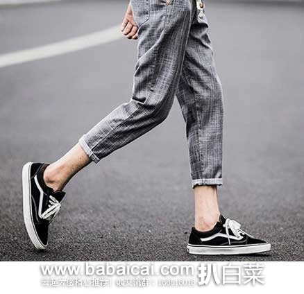 天猫商城:帅之狐 男士 日系复古亚麻 九分裤 原价¥99,现¥39元包邮