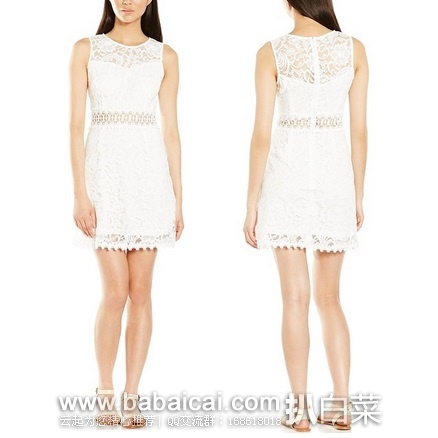 英国亚马逊:New Look 女士修身蕾丝无袖连衣裙 原价£25,现特价£17.5,直邮退税实付£14.58,直邮无税,到手约¥191