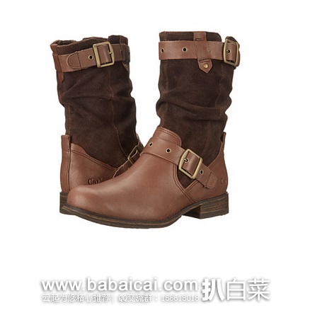 6pm：Caterpillar 卡特彼勒 女士真皮休闲短靴 原价$150，现历史低价$45，到手￥425