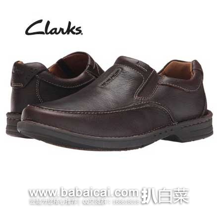 Clarks 其乐 Untilary Easy Slip-On Loafer 男士 真皮一脚蹬鞋   原价$159.95，现特价$55.62