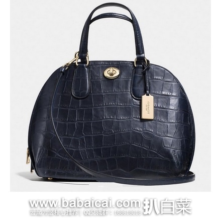 6pm：Coach蔻驰 Embossed Croc 鳄鱼纹压花真皮挎包 原价$595，现$279.99，公码9折新低$251.99，到手约￥1788