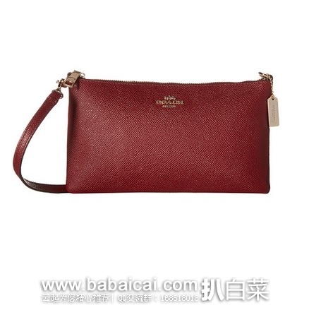 6pm：COACH 蔻驰 Kylie 真皮链条单肩斜挎包 原价$140，现$79.99，公码9折$71.99，到手约￥520