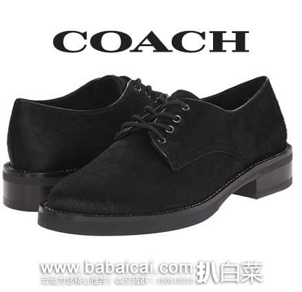 6PM：COACH 蔻驰 Erica 女士 奢华皮草高端牛津鞋  原价$325，现特价$79.99