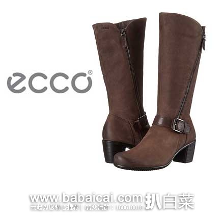 6PM：ECCO 爱步 女士 Touch 55 Tall Buckle Boot 触感55长靴  原价$230，现4折售价$92.99