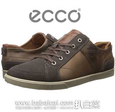 6PM：ECCO 爱步 Collin Vintage Sneaker  男士 拼色真皮休闲鞋 原价$140，现5折售价$69.99