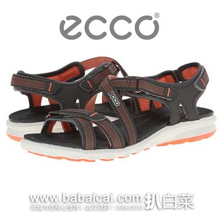 6PM:ECCO 爱步 Cruise Strap Sandal 女士 魔术贴运动凉鞋 原价$110,现特价$49.5