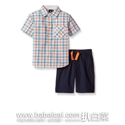 Nautica 诺帝卡 男童夏季服饰2件套装 特价$14.99,直邮无税