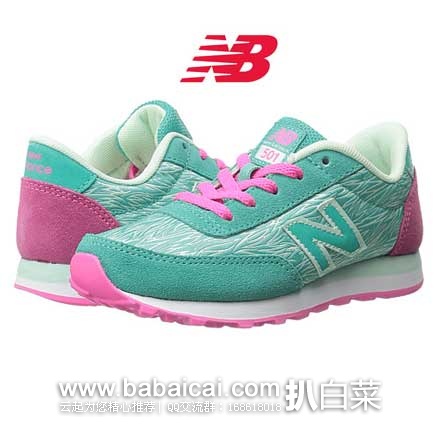 6PM：New Balance 新百伦 501 大\小童款 清新运动鞋  原价$50，现特价$24.99
