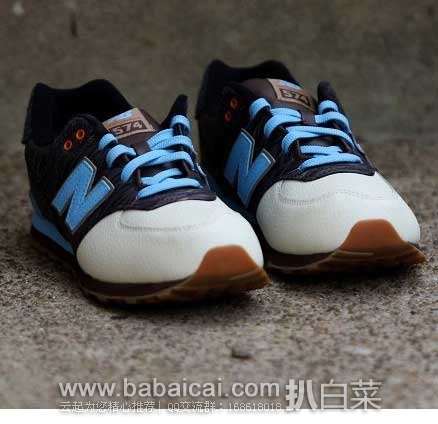 6PM：New Balance 新百伦 KL574 大童款 复古跑鞋 （原价$64.95，现特价$32.99），公码9折实付$29.69