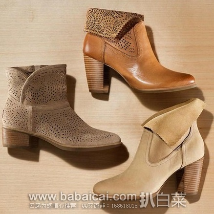 6pm：UGG Thames Seaweed 女士真皮雕花粗跟短靴 原价$230，现1.6折新低$35.99，到手仅￥345