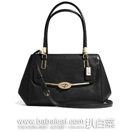 6pm：COACH 蔻驰 Madison 女士真皮单肩/手提包 原价$298，现$159.99，公码9折历史新低$143.99，到手仅￥1070