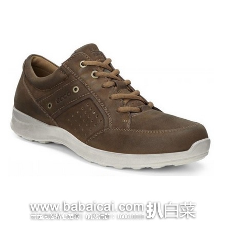 ECCO 爱步 男士 真皮休闲鞋 原价$150，现历史低价$65.62，到手￥530