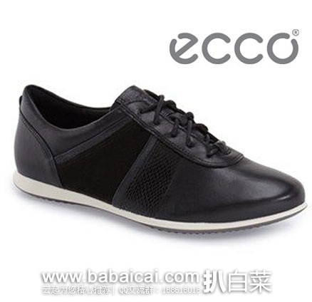 6PM：ECCO 爱步 触感Touch Modern Sneaker 女士 真皮休闲平底鞋  原价$150，现4折售价$60