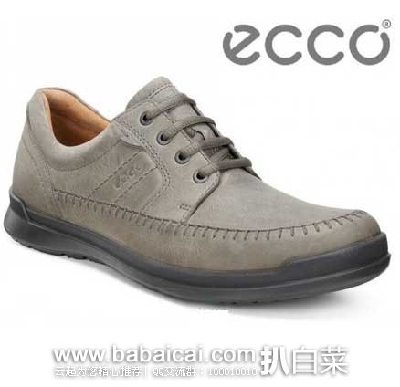 6PM：ECCO 爱步 Howell Moc Tie  豪尔 男士真皮系带休闲鞋 原价$160，现5折售价$79.99